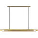 Avroko Ambrose Linear Chandelier Ceiling Light in Hand Rubbed Antique Brass