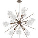 Blossom LED 34.5 inch Burnished Bronze Chandelier Ceiling Light in 3000K LED, Starburst