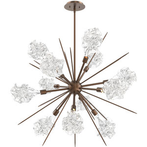 Blossom LED 34.5 inch Burnished Bronze Chandelier Ceiling Light in 3000K LED, Starburst