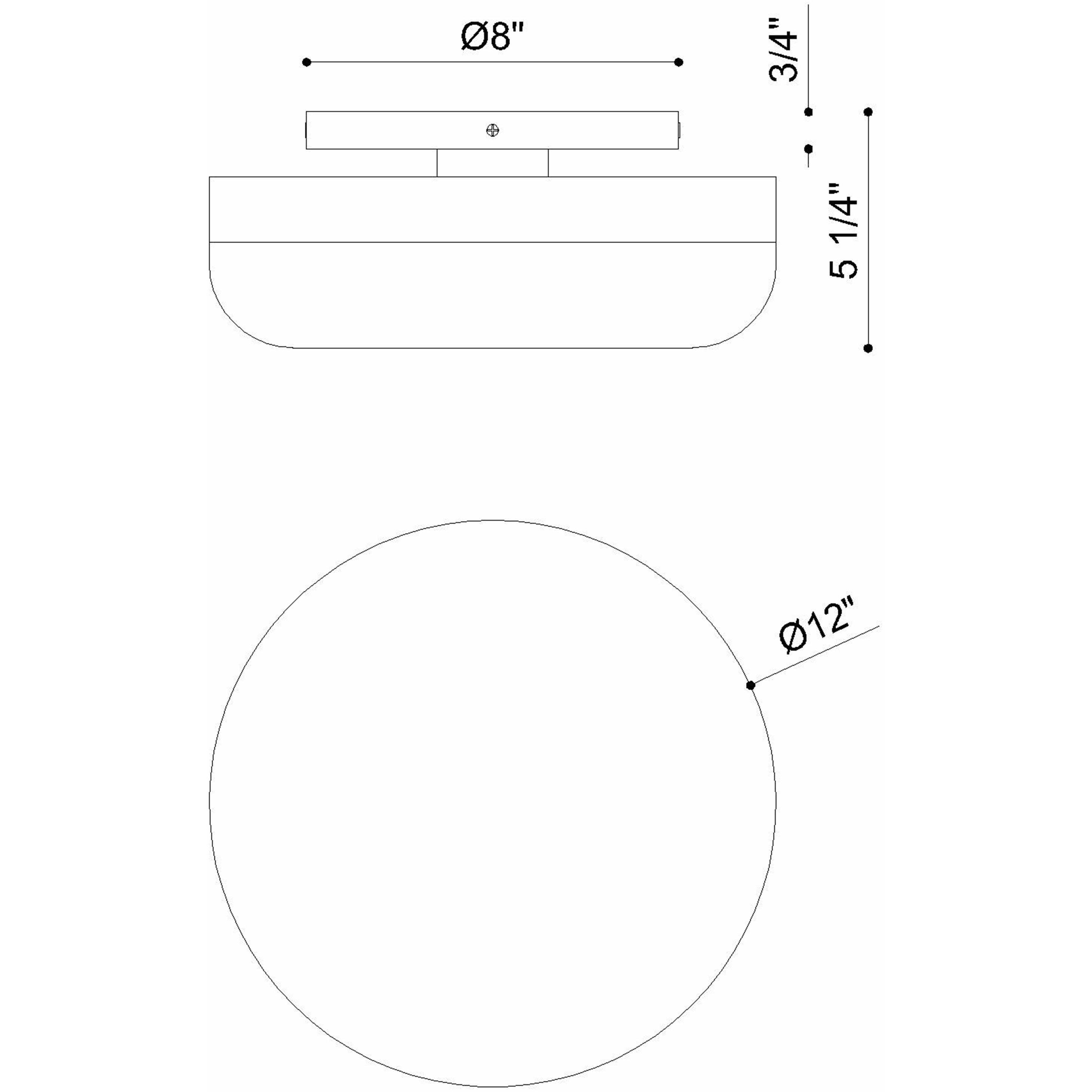 Harwel LED 12 inch Harlow Bronze Flush Mount Ceiling Light