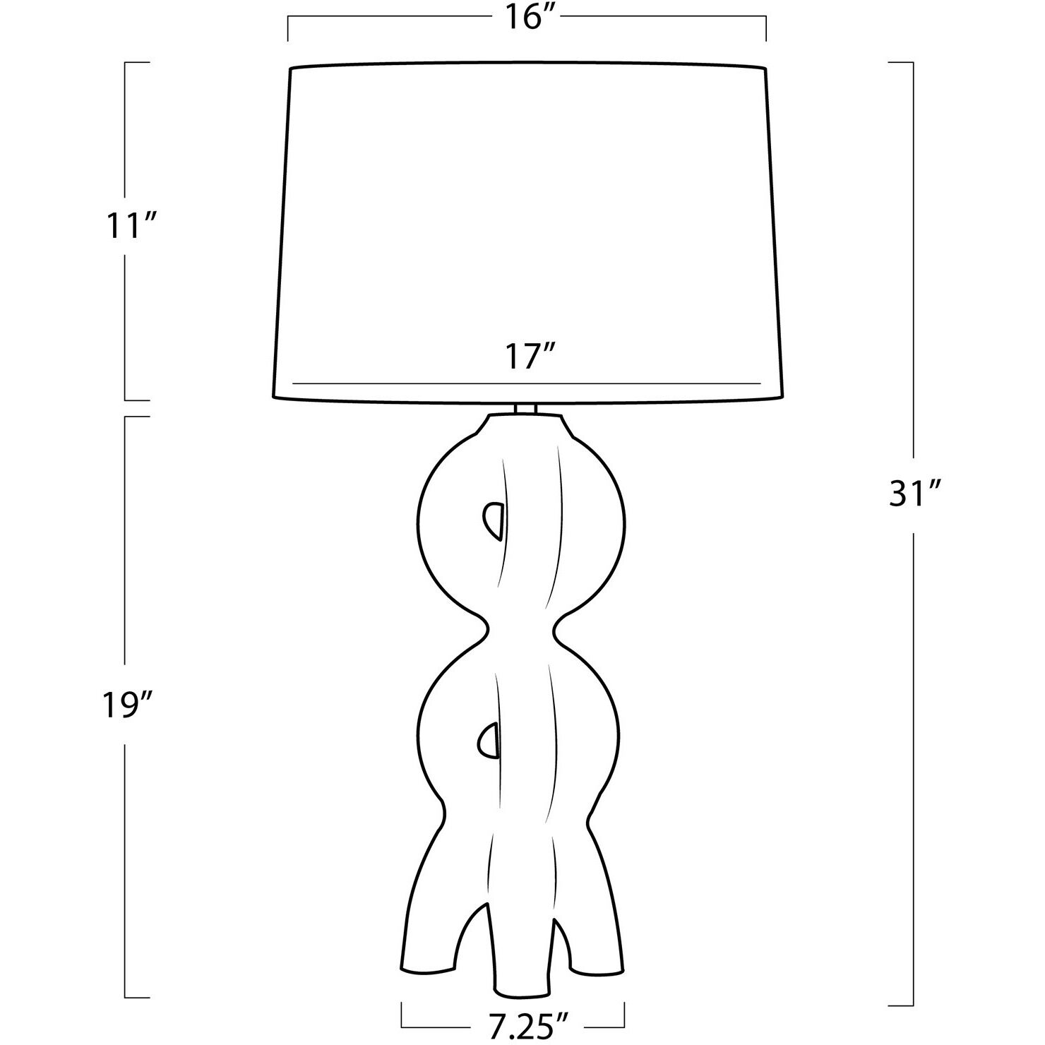 Jacob 31 inch 150.00 watt White Table Lamp Portable Light