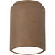 Radiance Cylinder LED 6.5 inch Terra Cotta Outdoor Flush-Mount