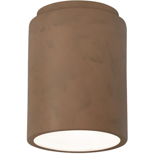 Radiance Cylinder LED 6.5 inch Terra Cotta Outdoor Flush-Mount