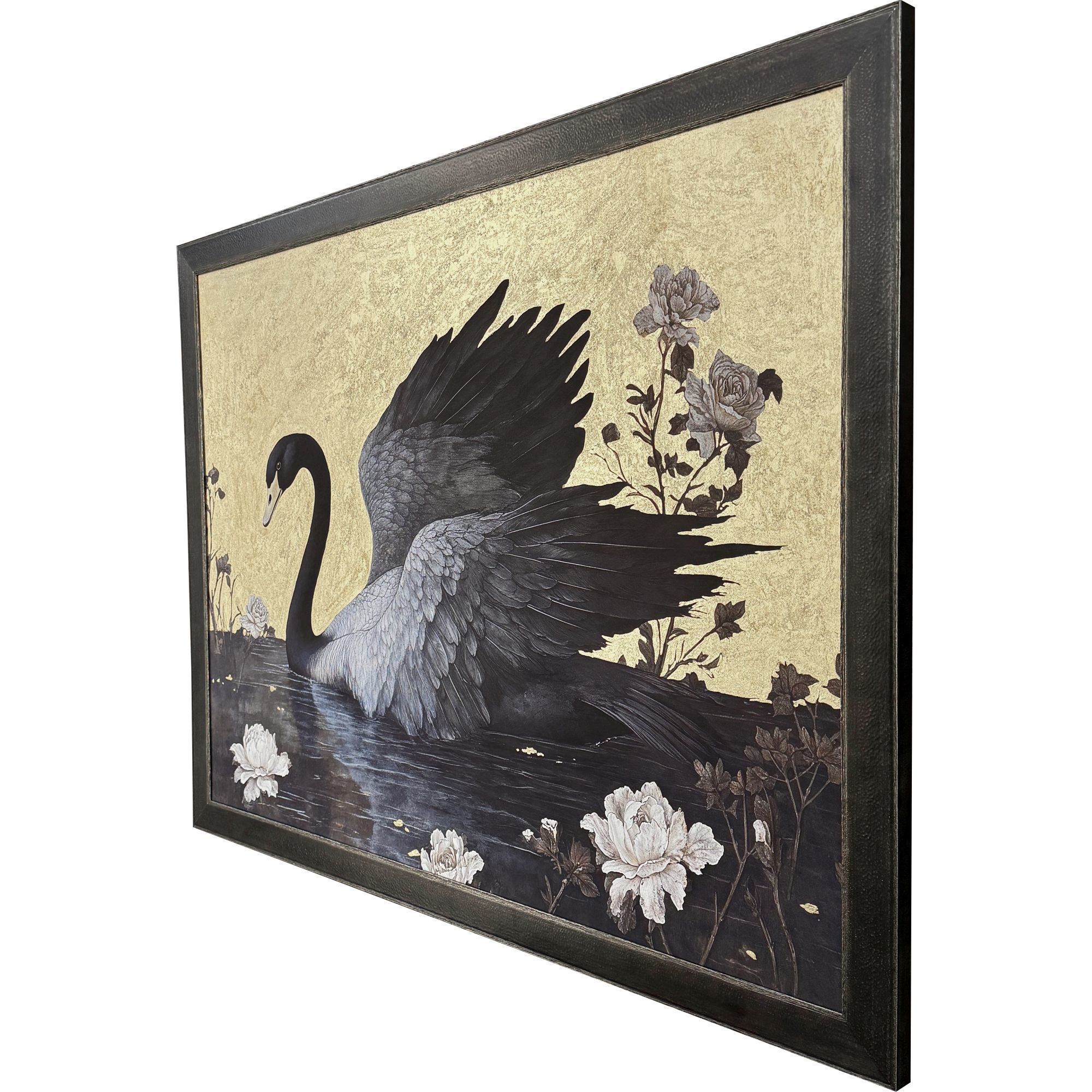 Gilded Swan Black and Metallic and Multi Framed Art, The Studio