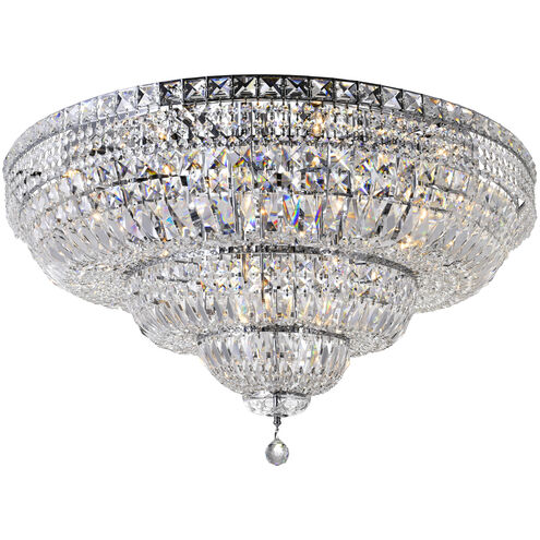 Stefania 21 Light 36 inch Chrome Bowl Flush Mount Ceiling Light