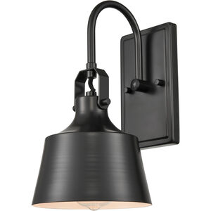 Auralume Provin 1 Light 7 inch Matte Black Sconce Wall Light in Incandescent