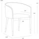 Asher Sparrow Grey / Napa Black Dining Armchair