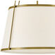 Clarke 4 Light 24.5 inch Lacquered Dark Brass Chandelier Ceiling Light in Lacquered Dark Brass with Off White