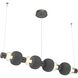 Torno Mandrel LED 53.3 inch Graphite with Charcoal Linear Chandelier Ceiling Light