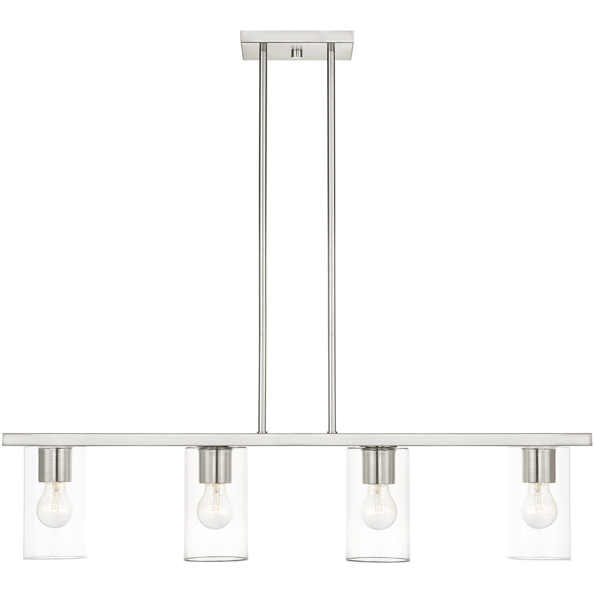 Zurich 4 Light 5 inch Brushed Nickel Chandelier Ceiling Light