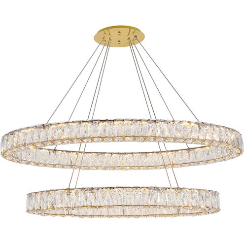 Monroe LED 41 inch Gold Chandelier Ceiling Light