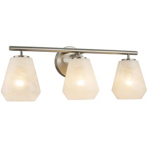Brooke 3 Light 22.5 inch Brushed Nickel Bathroom Vanity Wall Light