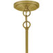 Clarke 4 Light 24.5 inch Lacquered Dark Brass Chandelier Ceiling Light in Lacquered Dark Brass with Off White