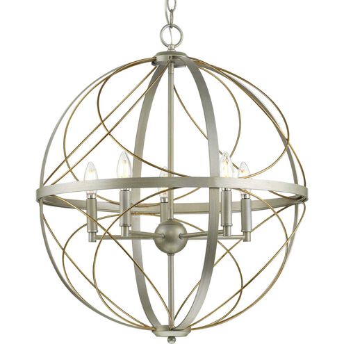 Brandywine 5 Light Silver Ridge Pendant Ceiling Light