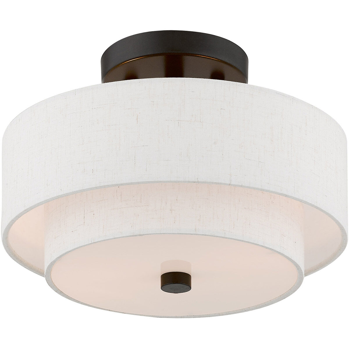 Claremont 2 Light 11 inch English Bronze Semi-Flush Mount Ceiling Light
