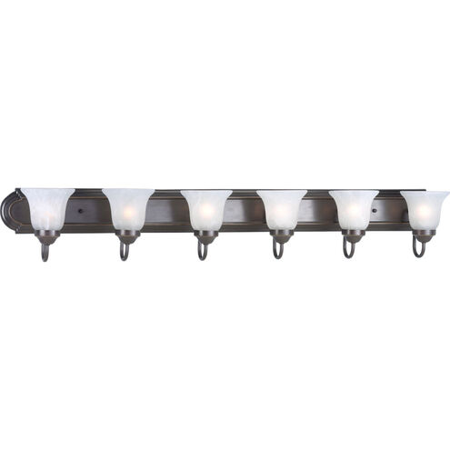 Builder Bath 6 Light 48 inch Antique Bronze Bath Vanity Wall Light