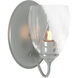 Simple Lines 1 Light 5.75 inch Vintage Platinum Sconce Wall Light