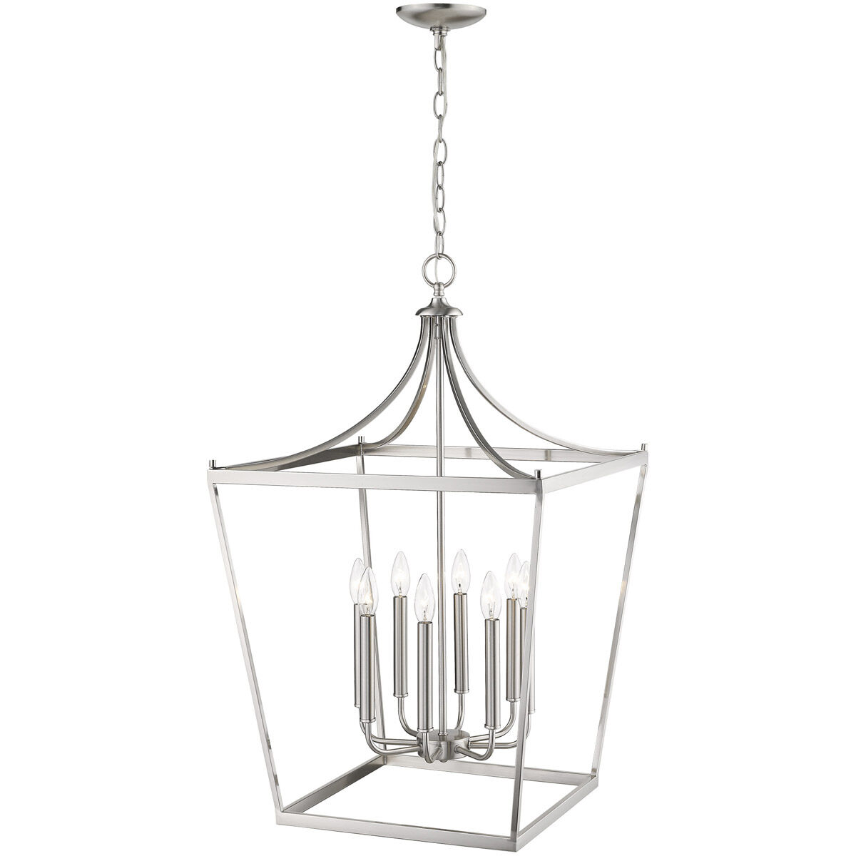 Kennedy 8 Light 20 inch Satin Nickel Chandelier Ceiling Light