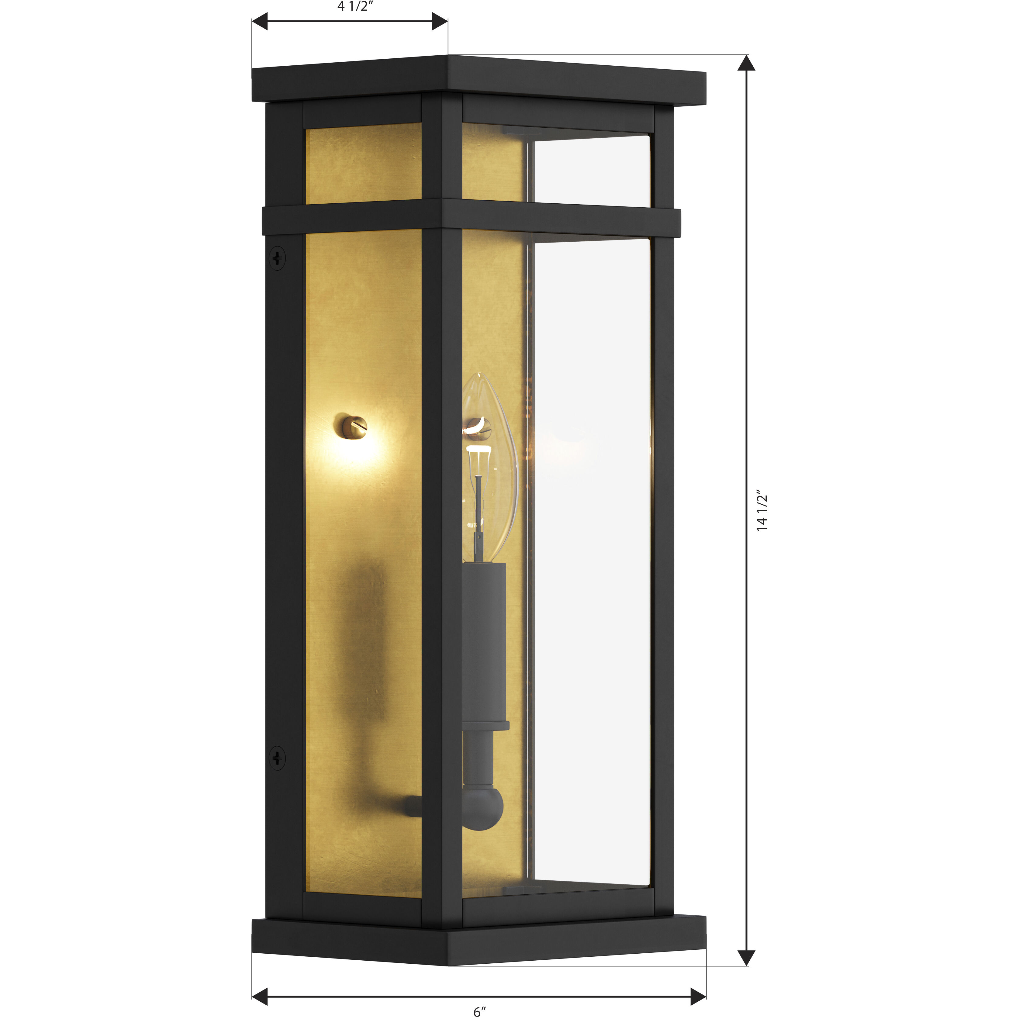 Briarlane 1 Light 14.5 inch Painted Legacy Brass and Dark Bronze Outdoor Wall Sconce