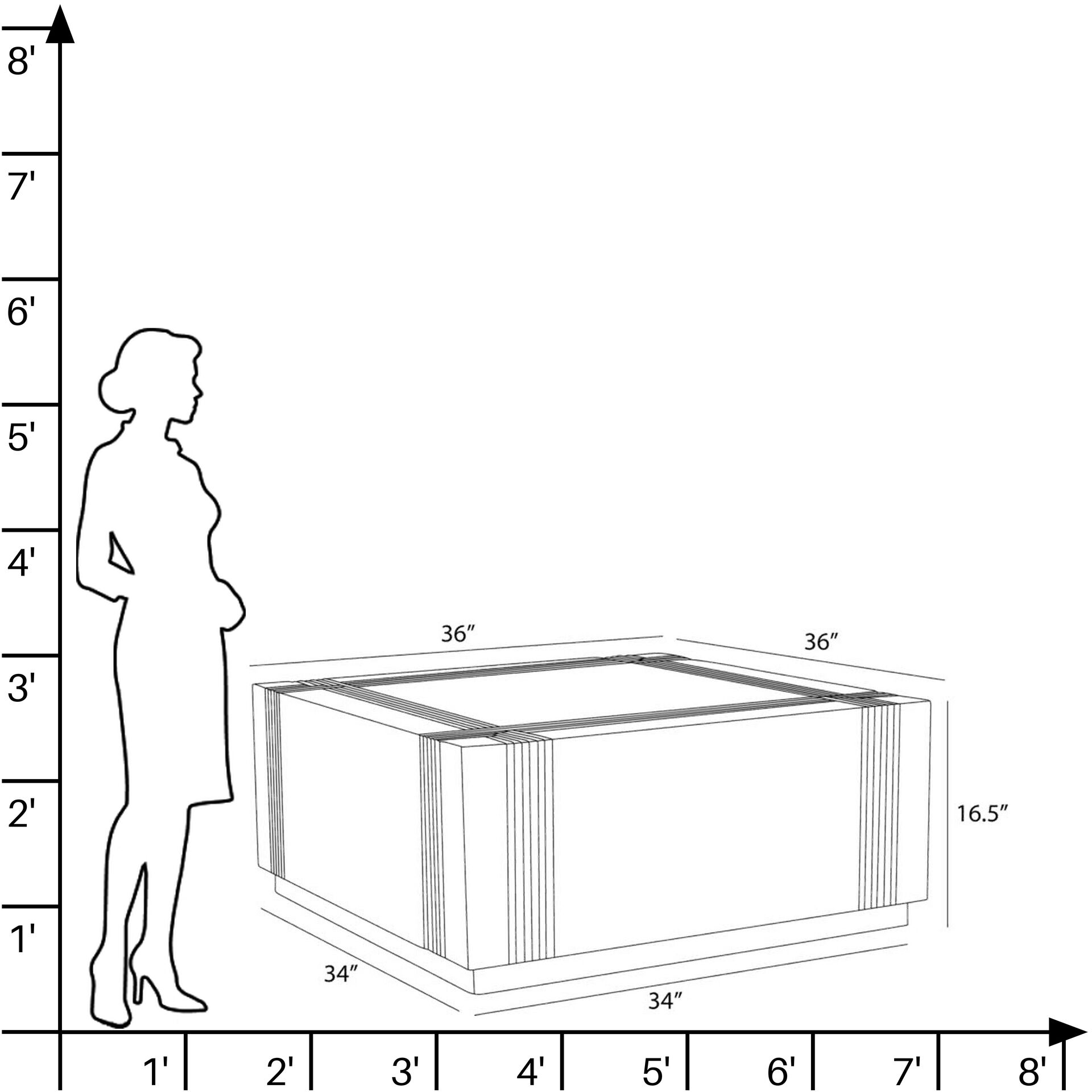 Kamira 36 X 36 inch Whitewash and Blackened Bronze Cocktail Table