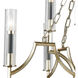 Gratia 8 Light 31 inch Antique Silver Leaf with Dark Graphite and Clear Chandelier Ceiling Light