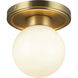 Fiore 1 Light 6 inch Brushed Gold Semi Flush Mount Ceiling Light