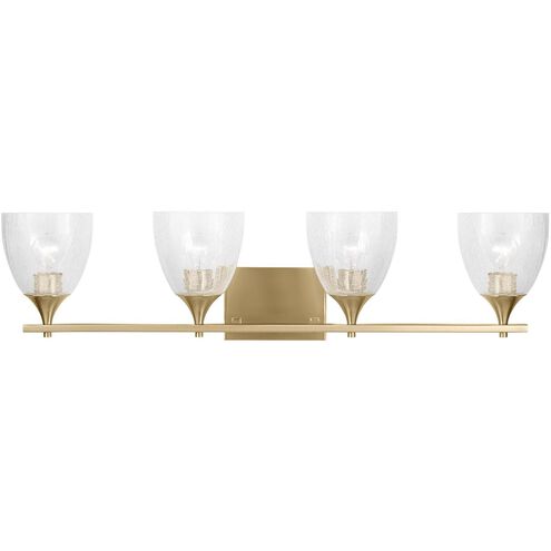 Drew & Jonathan Toffino 4 Light 36 inch Satin Brass Vanity Light Wall Light