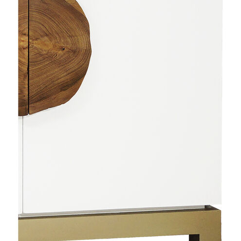 Slice 72 X 18 inch White with Natural Credenza