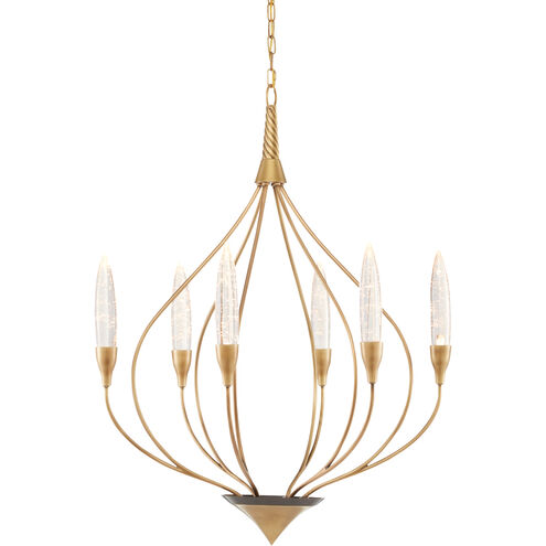 Ischia 6 Light 29.5 inch Antique Brass Chandelier Ceiling Light