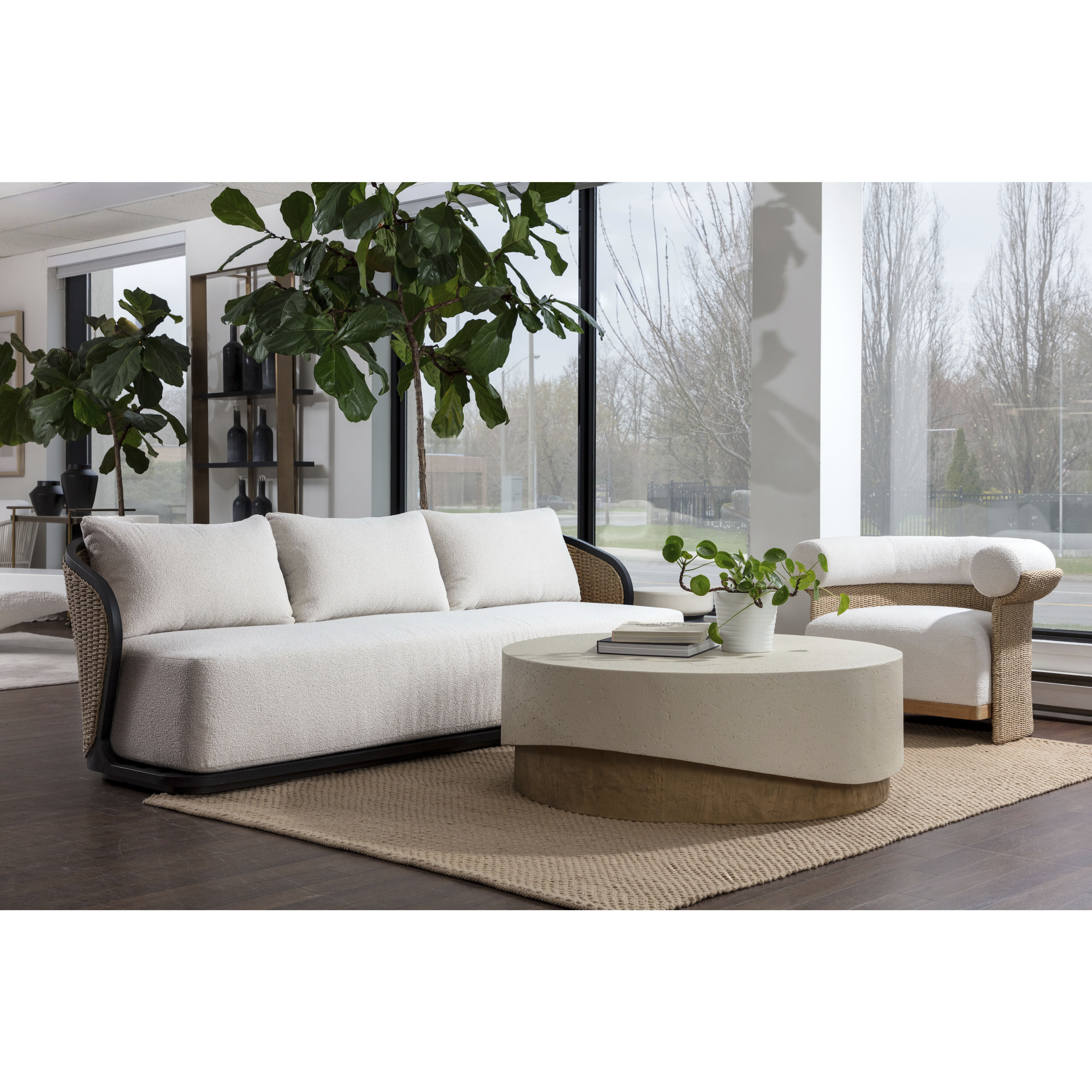 Asos Louis Cream Outdoor Lounge Chair