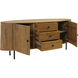Capri 71 X 19 inch Light Walnut and Black Sideboard