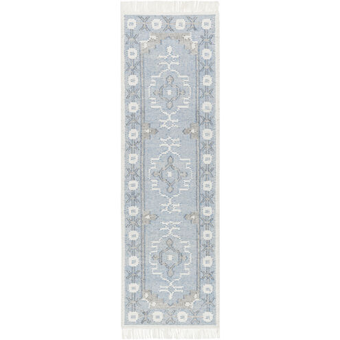 Bursa 96 X 30 inch Light Blue Rug, Runner