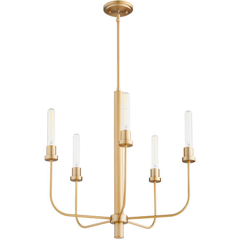 Sheridan 5 Light 25 inch Aged Brass Chandelier Ceiling Light