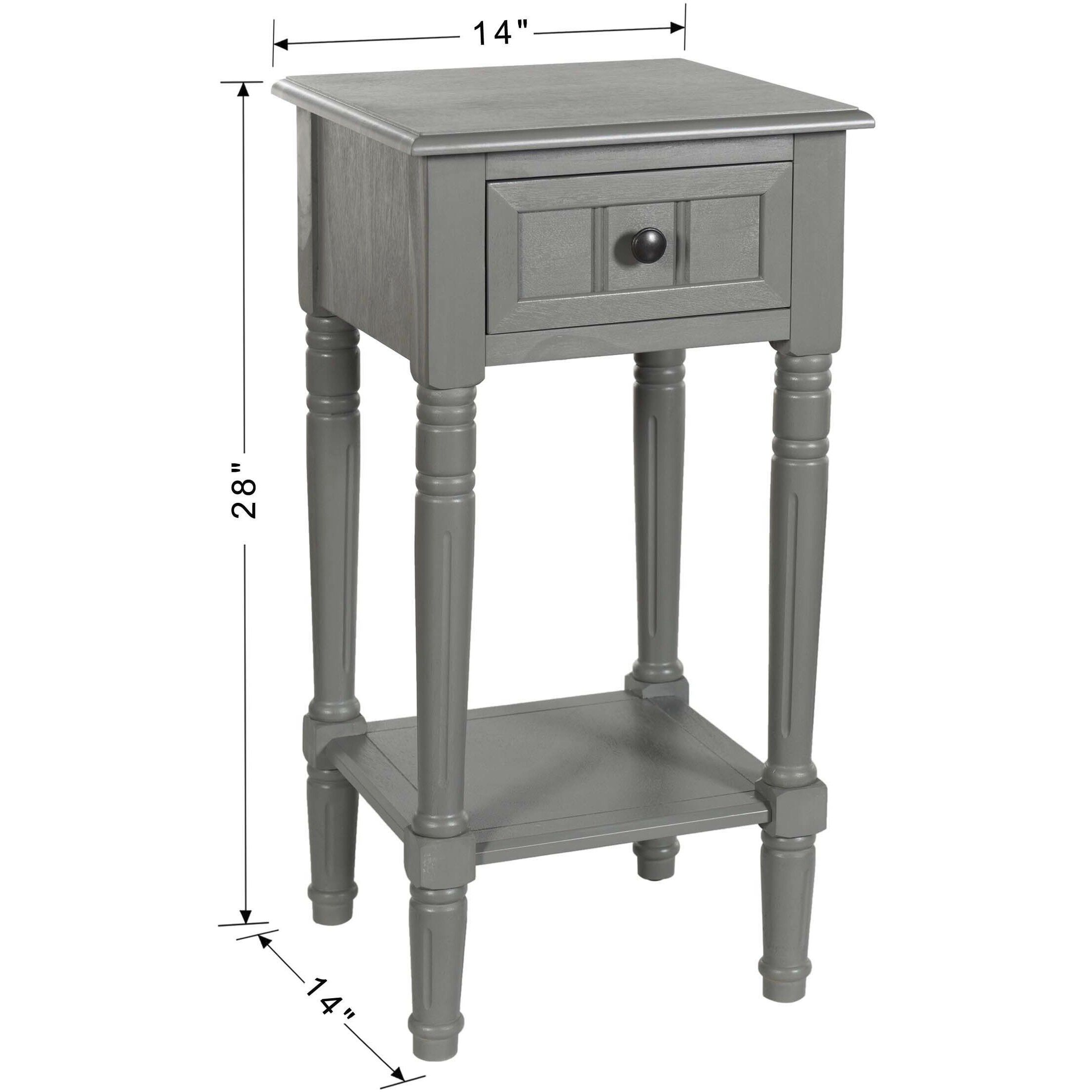 Hampton 28 X 14 inch Antique Gray End/Side Table