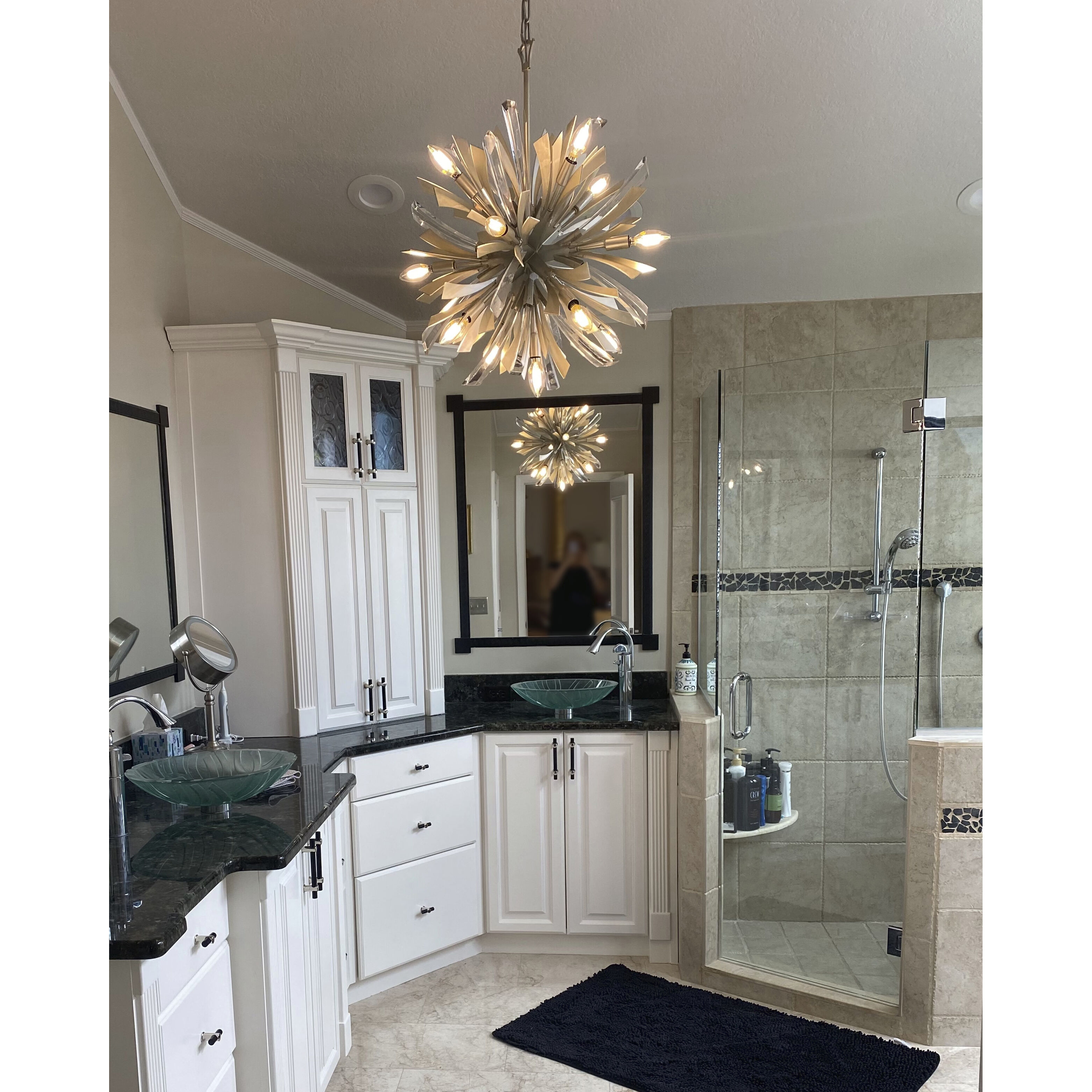 Vida LED 22 inch Glacial Chandelier Ceiling Light, Orb