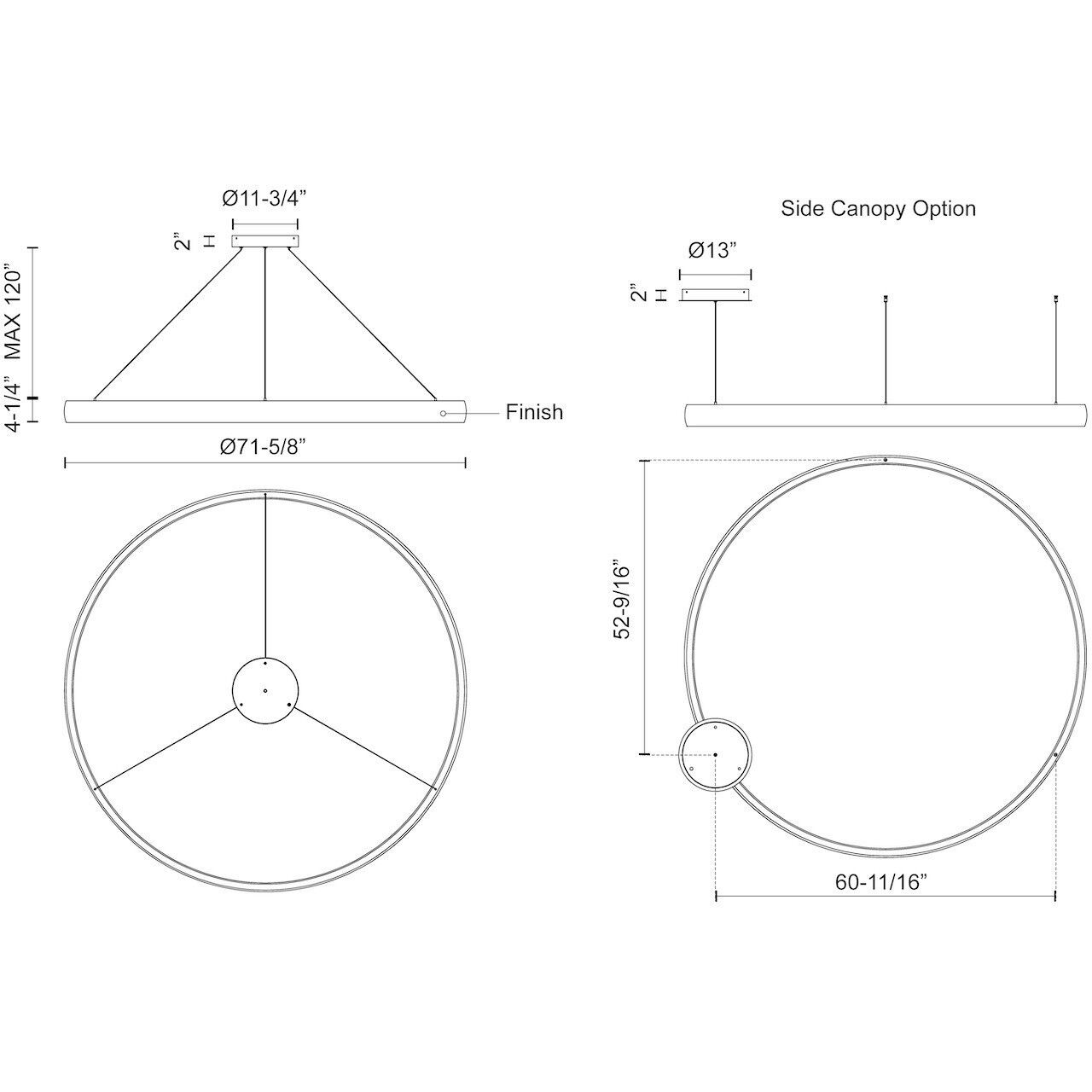 Halo Pendant Ceiling Light in White