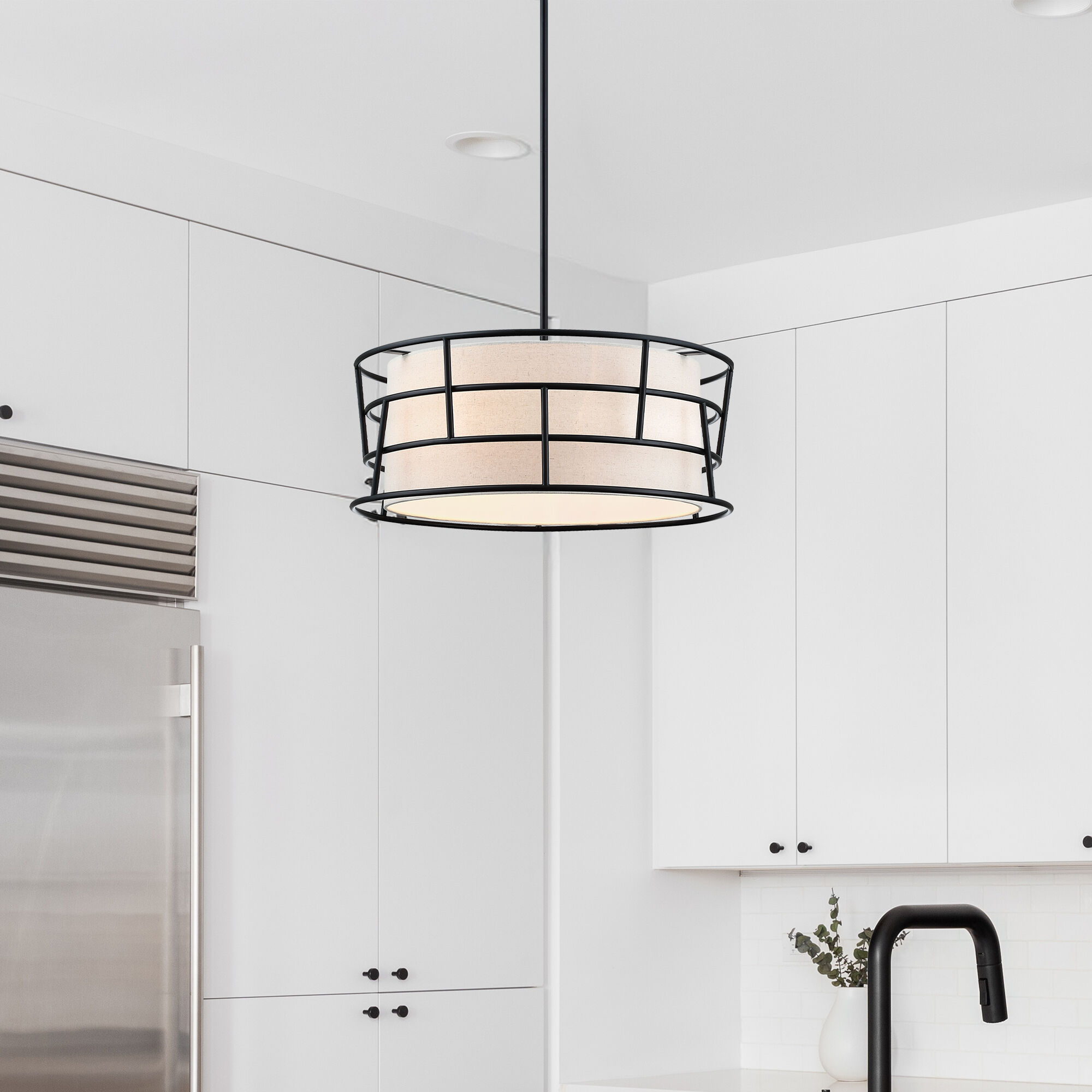 Aria Falls LED 22 inch Matte Black Pendant Ceiling Light