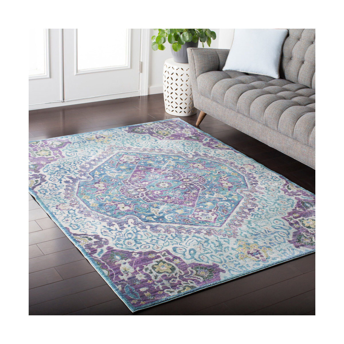 Germili 65 X 47 inch Bright Purple/Pale Blue/Teal/Lime/Dark Green/Camel Rugs, Polyester