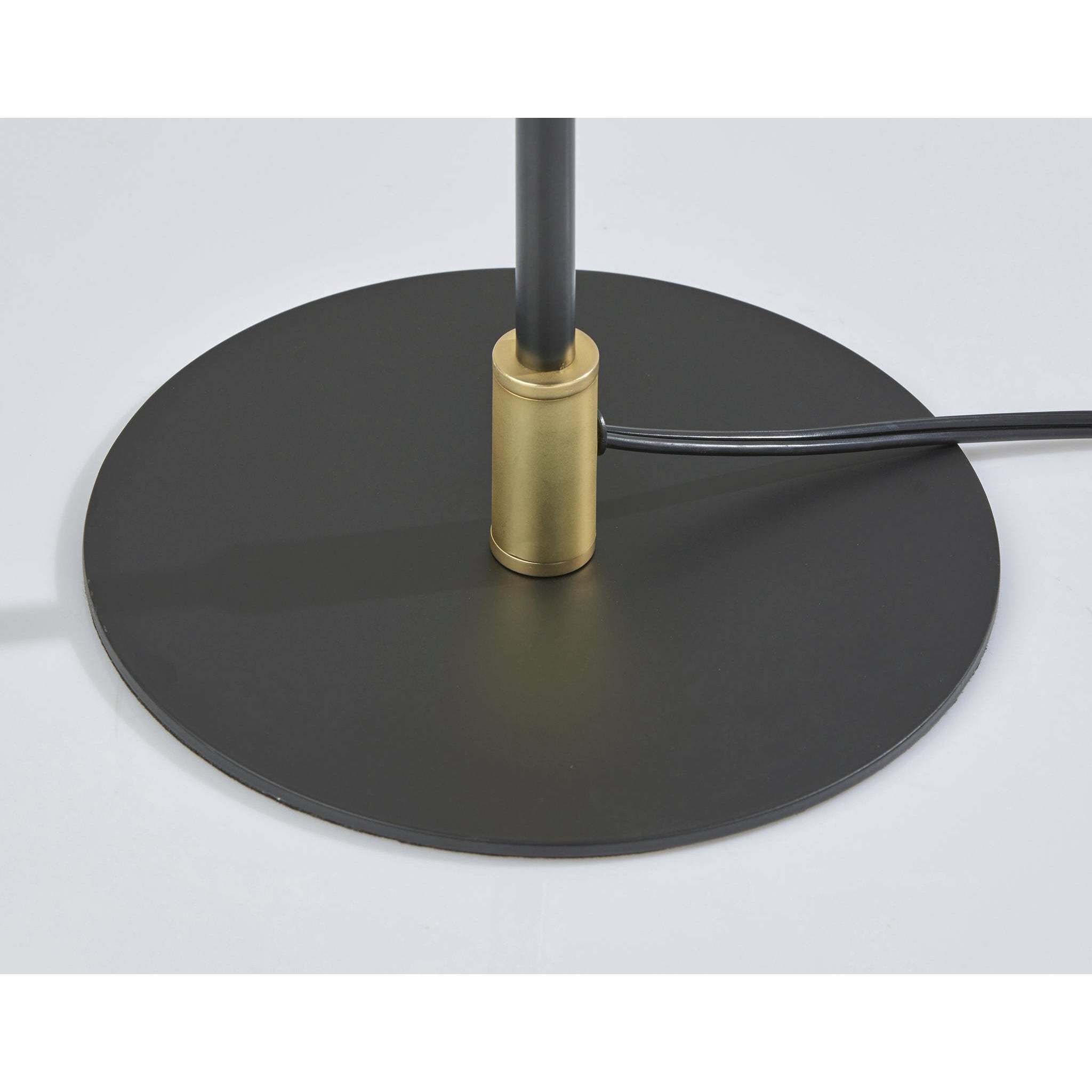 Kaden 54 inch 10.00 watt Black with Brass Accent Floor Lamp Portable Light