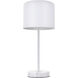 Peru 21 inch 40 watt White with White Marble Table lamp Portable Light