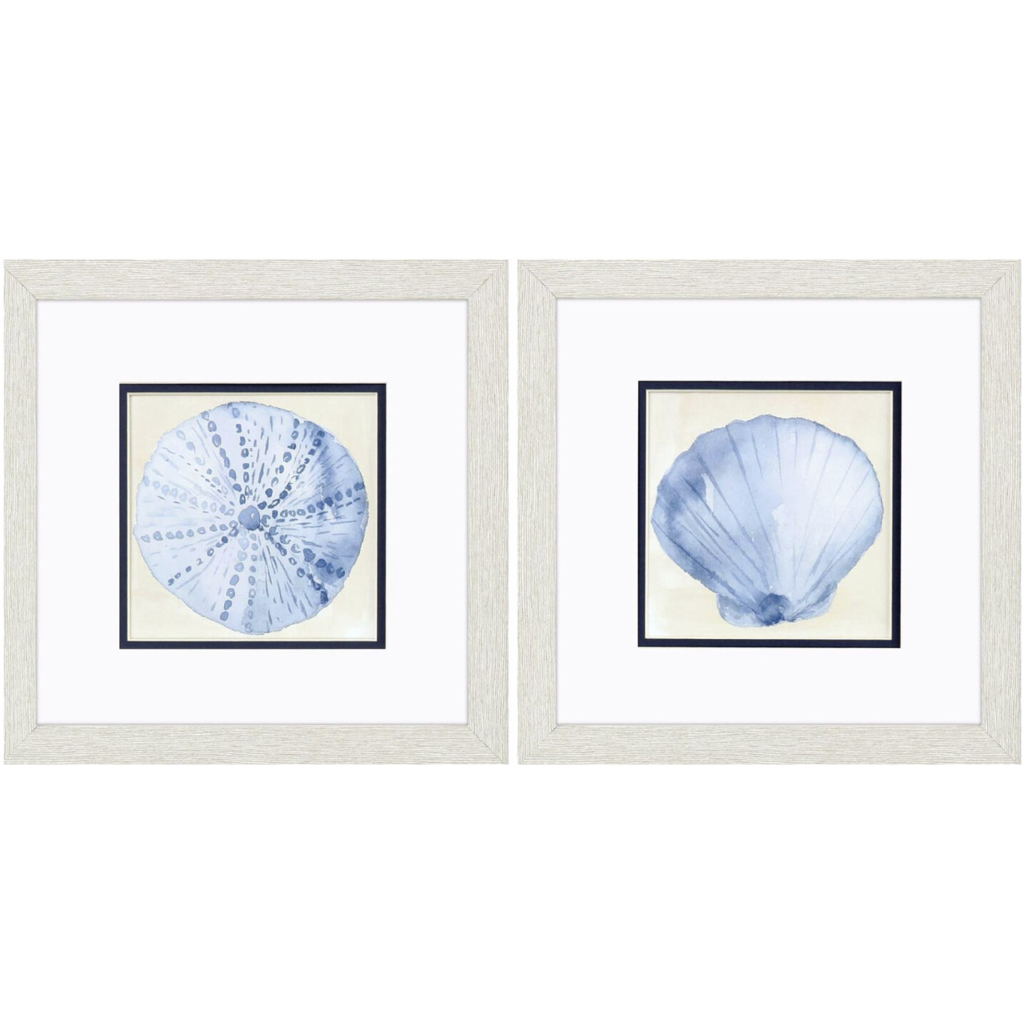 Coastal Watercolor Blue and Neutral Framed Art, Propac