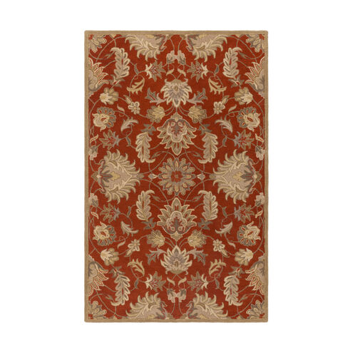 Caesar 180 X 144 inch Red and Neutral Area Rug, Wool