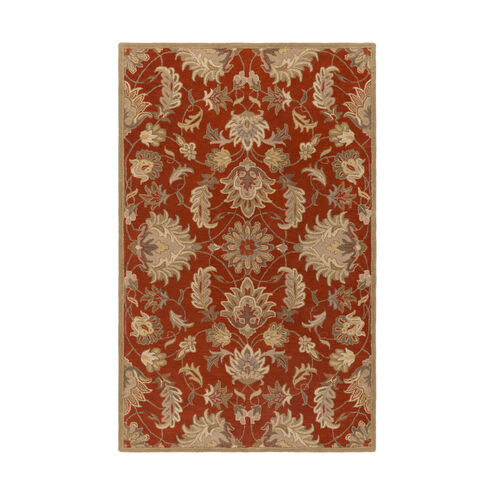 Caesar 180 X 144 inch Red and Neutral Area Rug, Wool