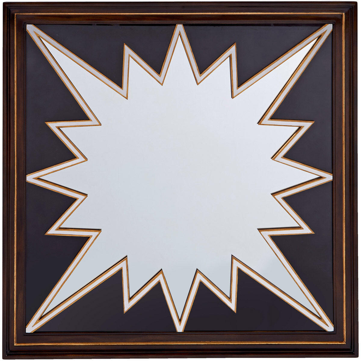 Minoo 40 X 40 inch Black Eglomise Wall Mirror, Square