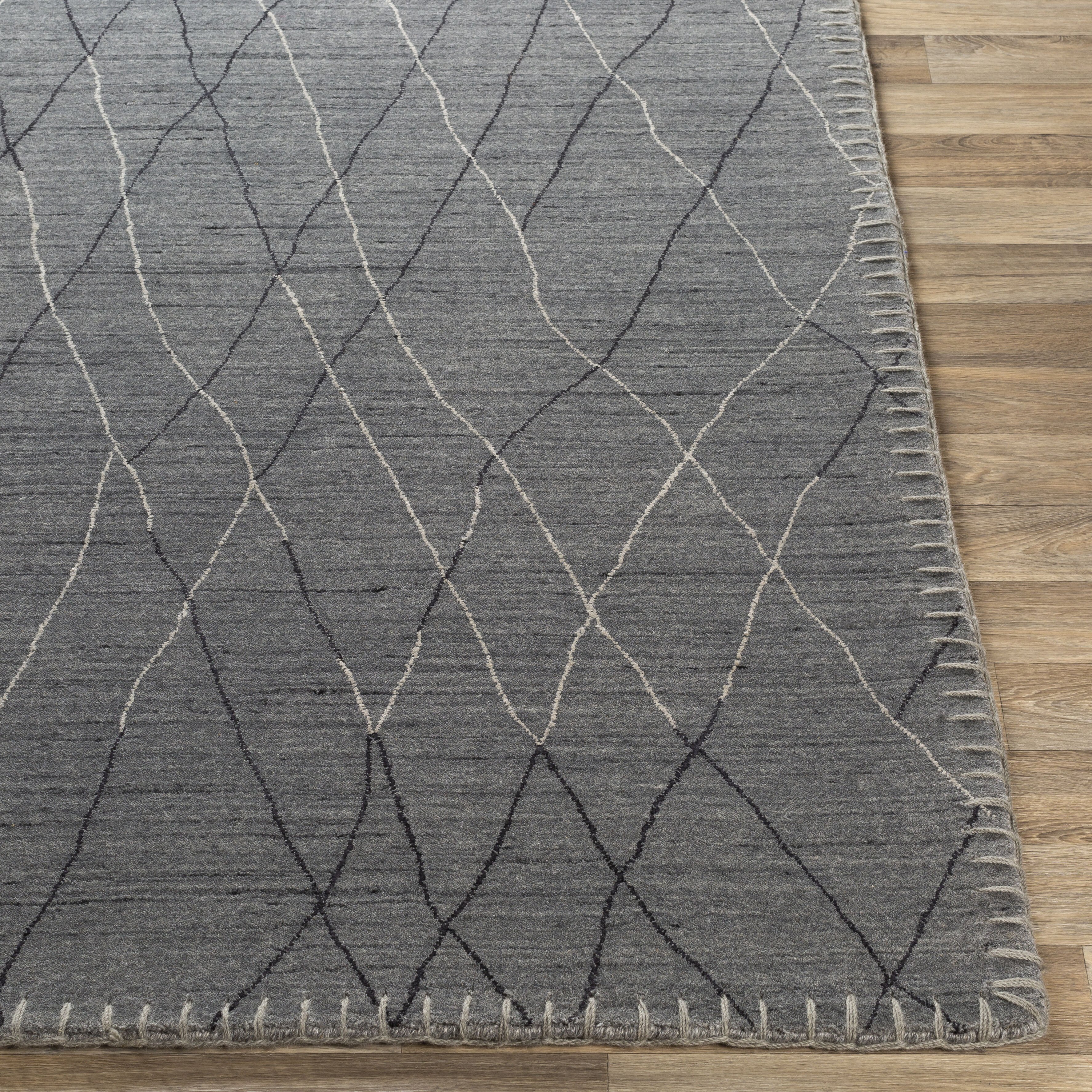 Arlequin 72 X 48 inch Charcoal Rug in 4 X 6, Rectangle