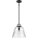 Current 1 Light 12 inch Matte Black Pendant Ceiling Light