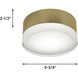 Emma LED 5.75 inch Light Antique Brass Flush Mount Ceiling Light