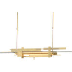 Planar LED 48.3 inch Modern Brass and Vintage Platinum Pendant Ceiling Light in Modern Brass/Vintage Platinum