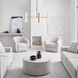 Drew & Jonathan Capalino 8 Light 30 inch Satin Brass Chandelier Ceiling Light