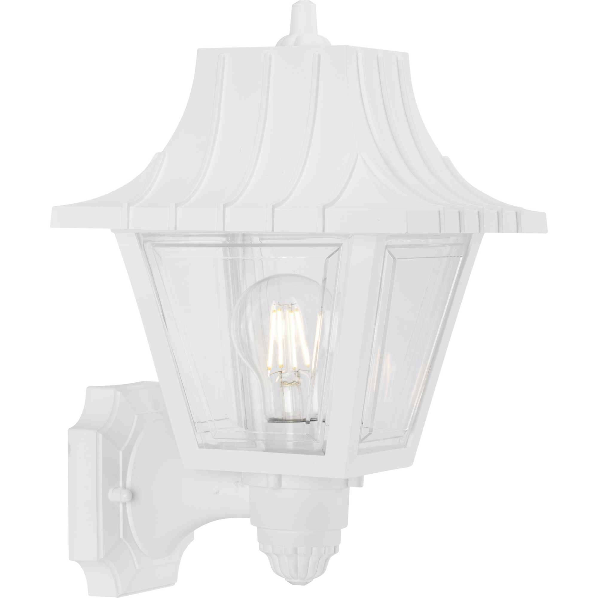Mansard 1 Light 13 inch White Outdoor Wall Lantern